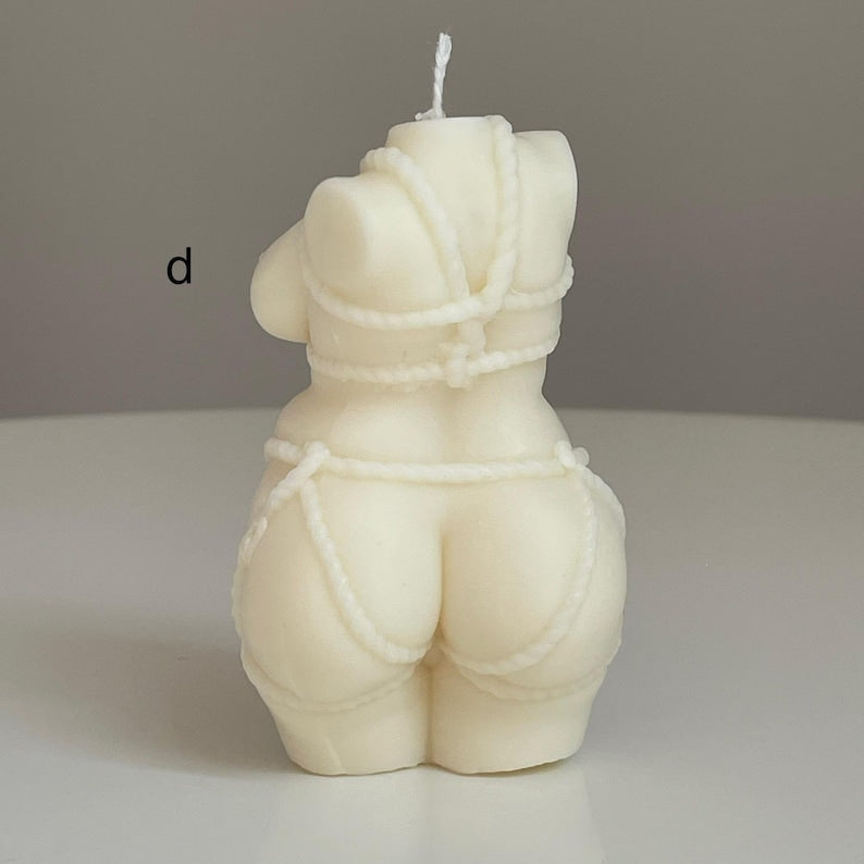 Shibari Bondage God / Goddess Sensual Candle – Ivory White | Handmade in Leicestershire | Choose Your Fragrance | Free UK Delivery