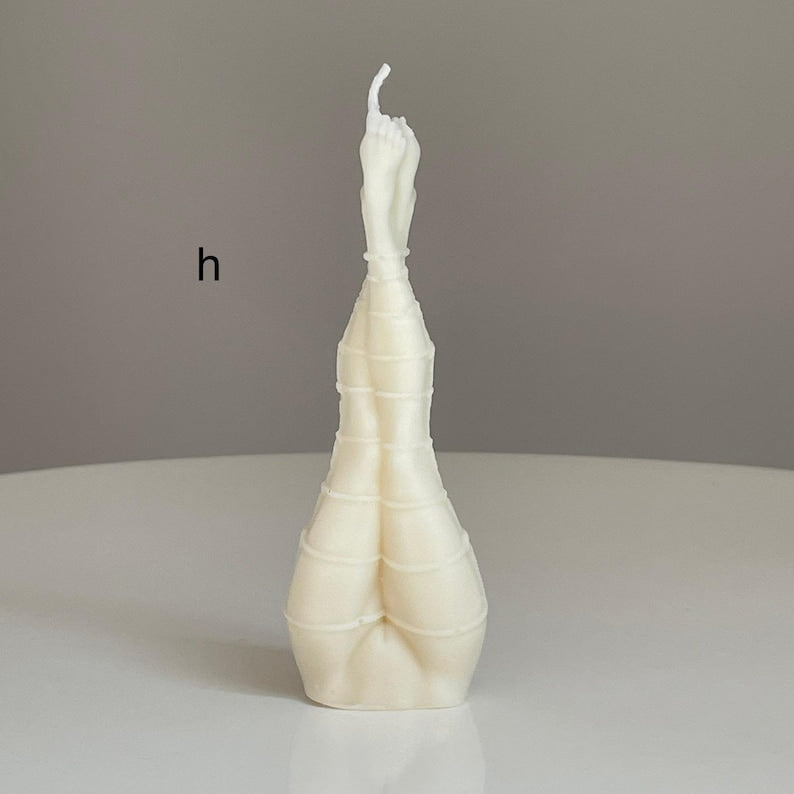 Shibari Bondage God / Goddess Sensual Candle – Ivory White | Handmade in Leicestershire | Choose Your Fragrance | Free UK Delivery