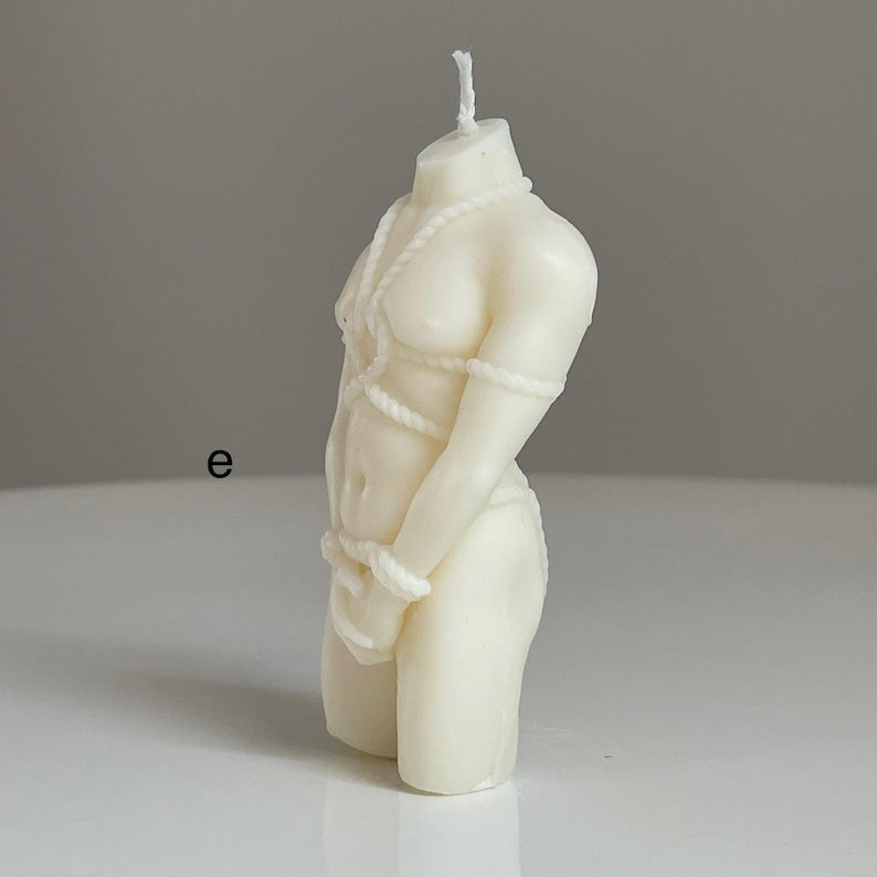 Shibari Bondage God / Goddess Sensual Candle – Ivory White | Handmade in Leicestershire | Choose Your Fragrance | Free UK Delivery