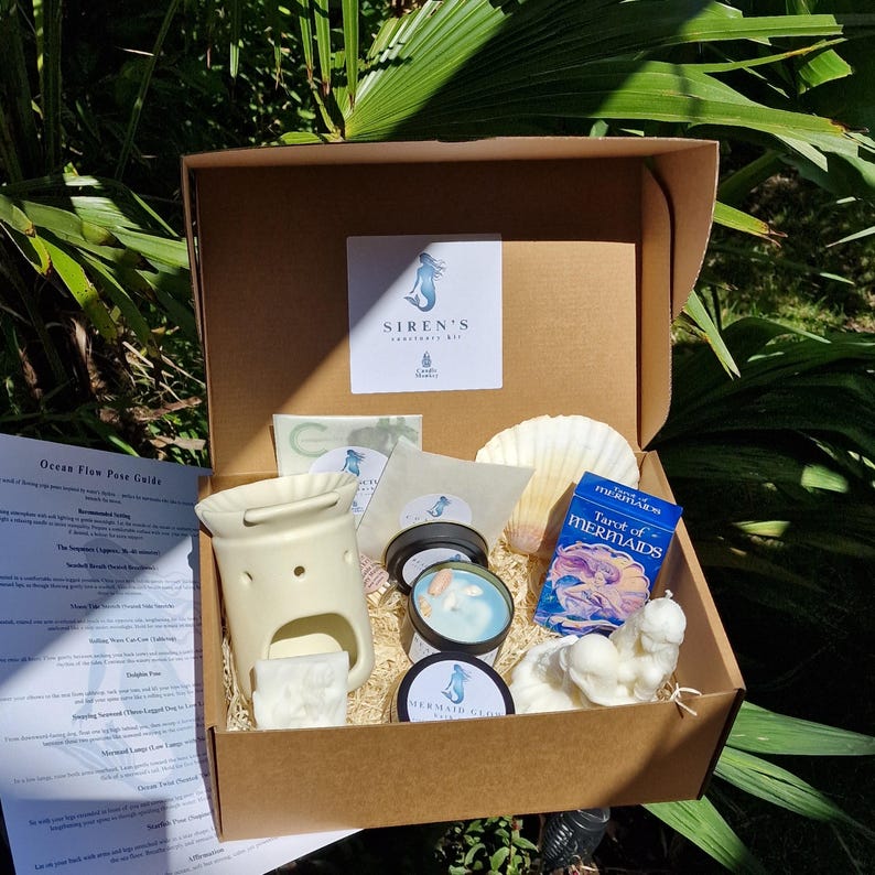 Siren’s Sanctuary: Handmade Mermaid Inspired Spa Ritual Kit Gift Hamper Free UK Post
