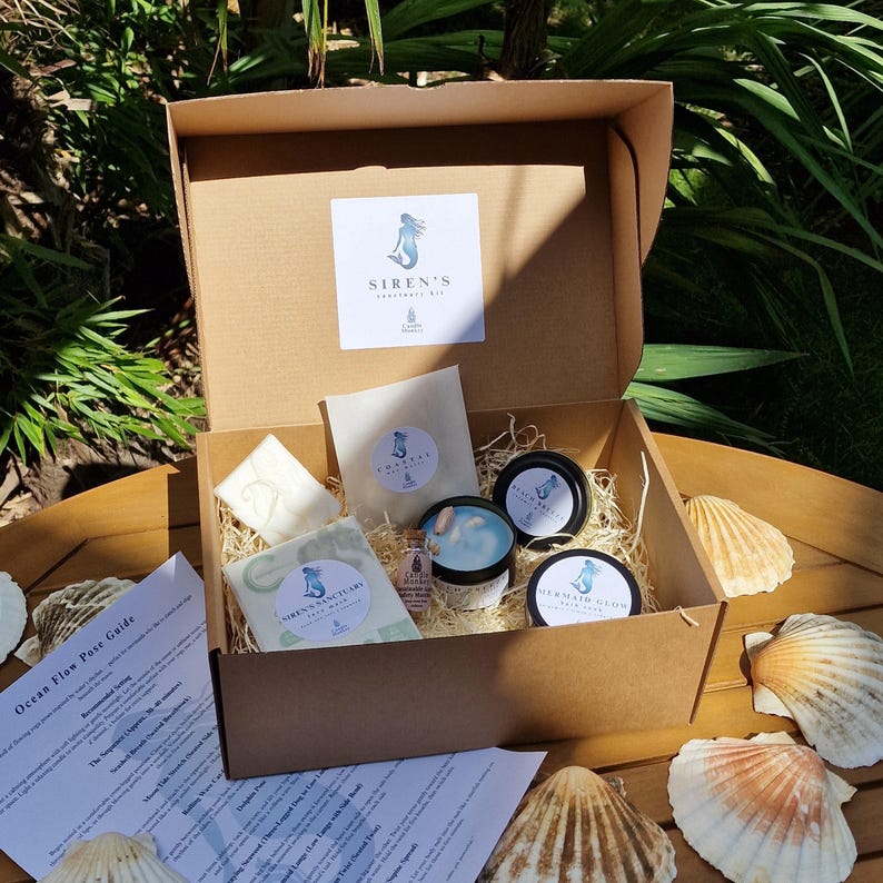 Siren’s Sanctuary: Handmade Mermaid Inspired Spa Ritual Kit Gift Hamper Free UK Post