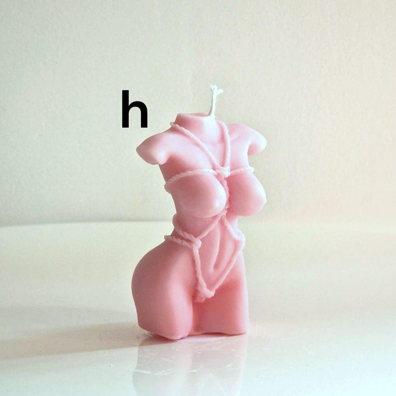 Shibari Bondage God/Goddess Pink Candle Choice Of Fragrance Handmade in Leicestershire Free UK Post