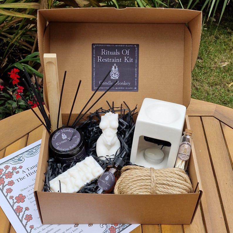 Rituals Of Restraint | Shibari Gift Hamper | A Sensual Candle & Body Ritual Kit for Connection And Calm Free UK Post