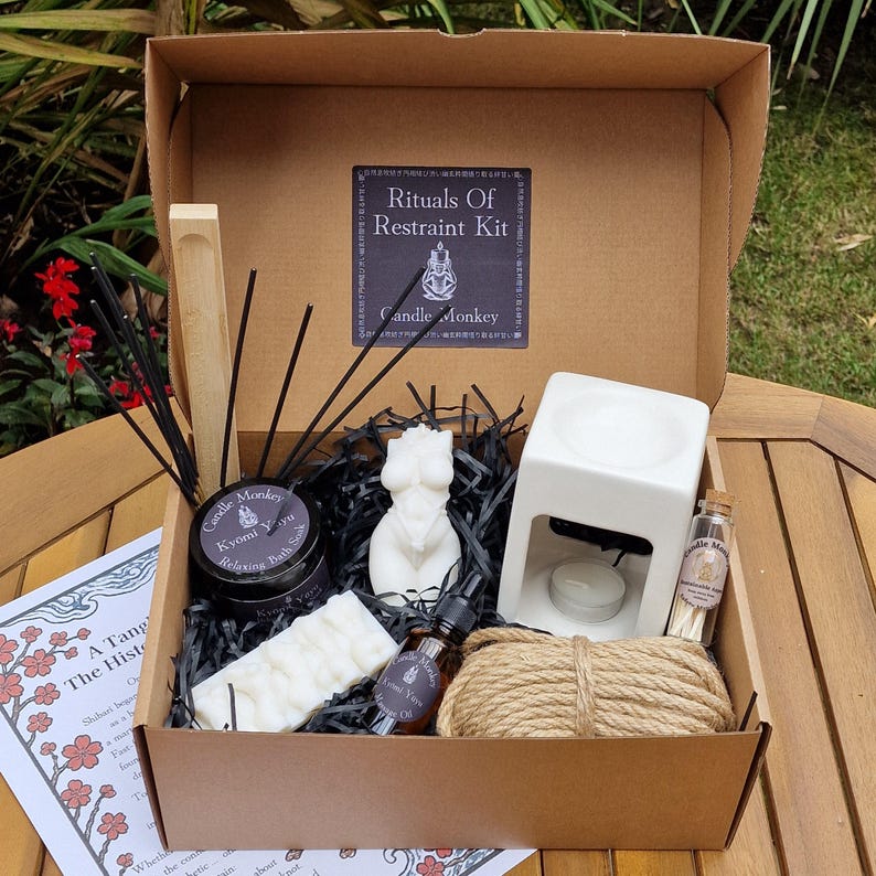Rituals Of Restraint | Shibari Gift Hamper | A Sensual Candle & Body Ritual Kit for Connection And Calm Free UK Post