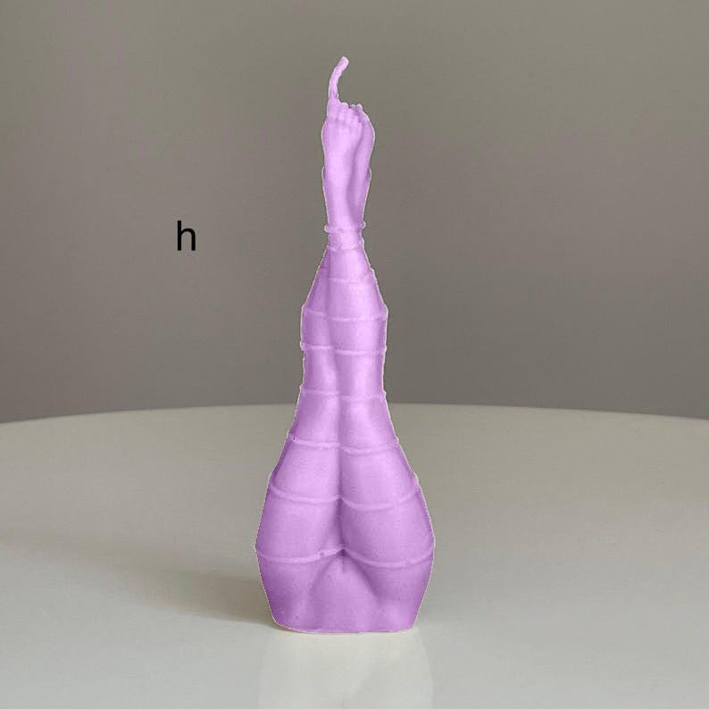 Handmade Lilac Shibari God / Goddess Candle | Sensual Bondage Sculpture | Pick Your Scent | Witchy Décor | Free UK Delivery