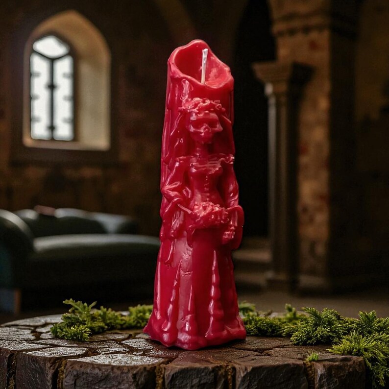 The Vampire's Castle Gothic Candles Collection- Veiled Lady Sculpture, Medusa, Bride of Death, Hollow Monk, Spectre, Handmade, Free UK Post