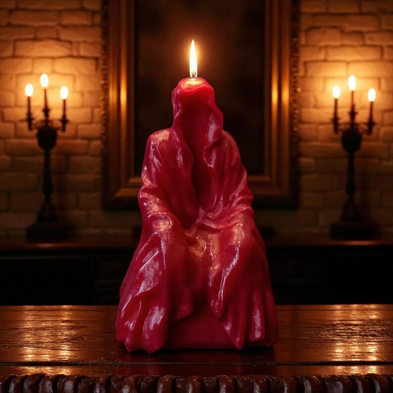 The Vampire's Castle Gothic Candles Collection- Veiled Lady Sculpture, Medusa, Bride of Death, Hollow Monk, Spectre, Handmade, Free UK Post