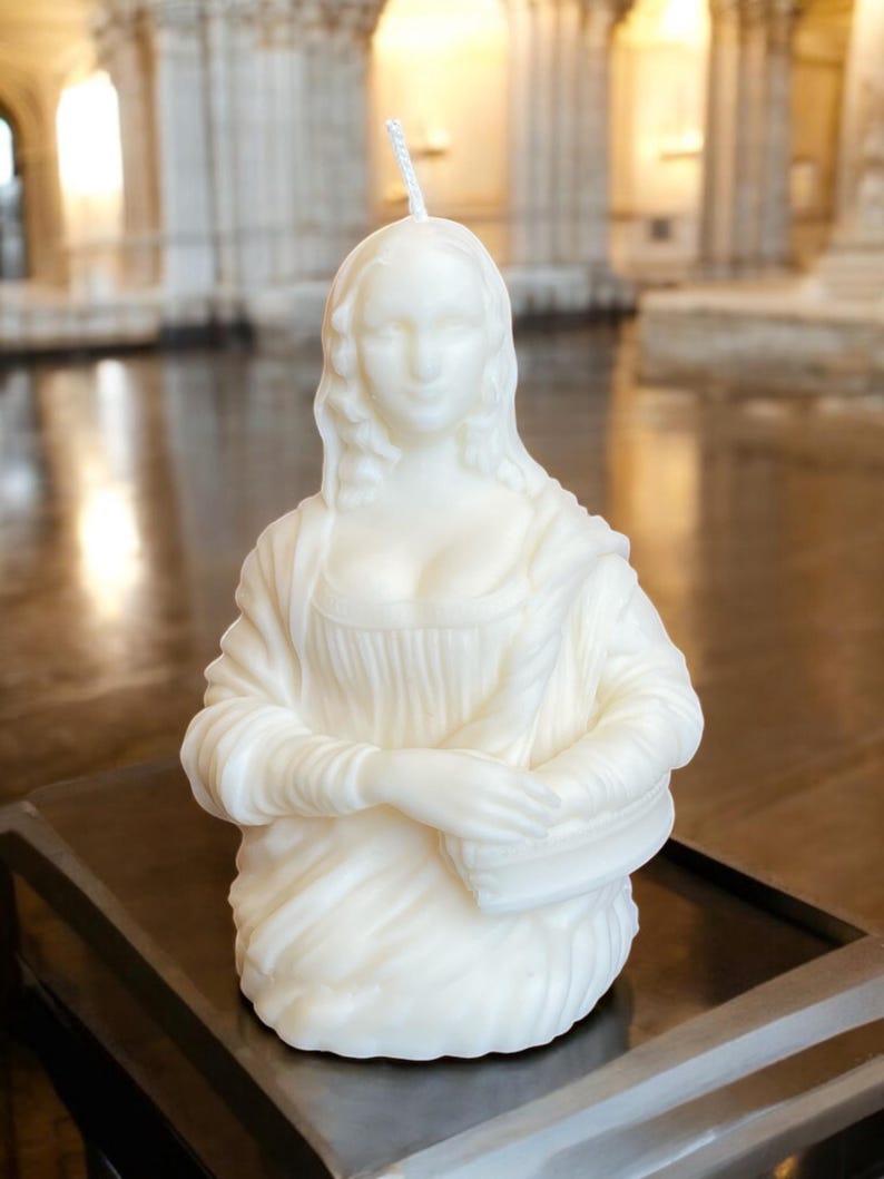 Leonardo De Vinci Mona Lisa Candle Renaissance Art Collection Choose Your Fragrance And Colour Handmade in Leicestershire Free UK Post