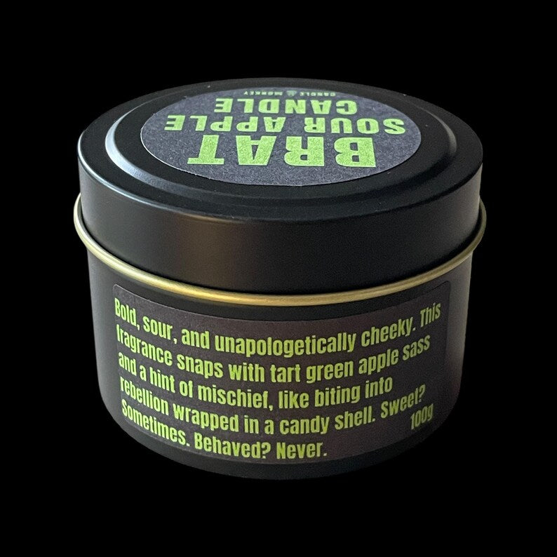 Brat Aesthetic Green Apple – Y2K Brat Core Candle for Bestie, Friend, Daughter, Granddaughter, Niece Etc Free UK delivery