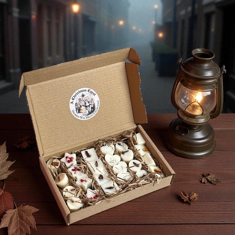A Christmas Carol Soy Wax Melts Gift Set – Dickens Christmas Collection, Victorian Christmas Scents, Handmade Festive Gift- Free UK Delivery