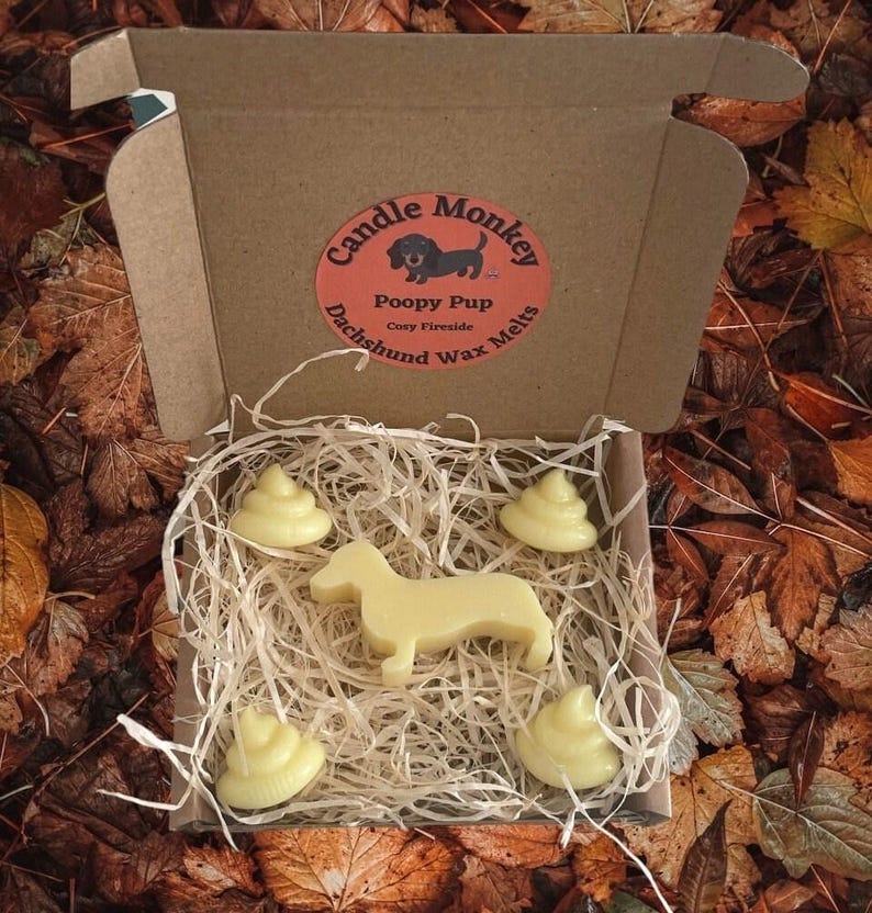 Poopy Pups - Autumn Collection Dachshund Sausage Dogs Wax Melts Festive Fall Scents Free UK Post