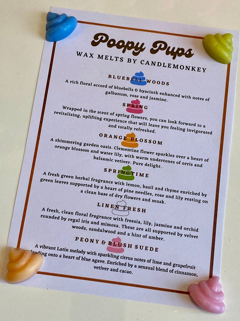 Poopy Pups - Spring Collection Dachshund Sausage Dogs Wax Melts Fresh Spring Fragrances Free UK Post