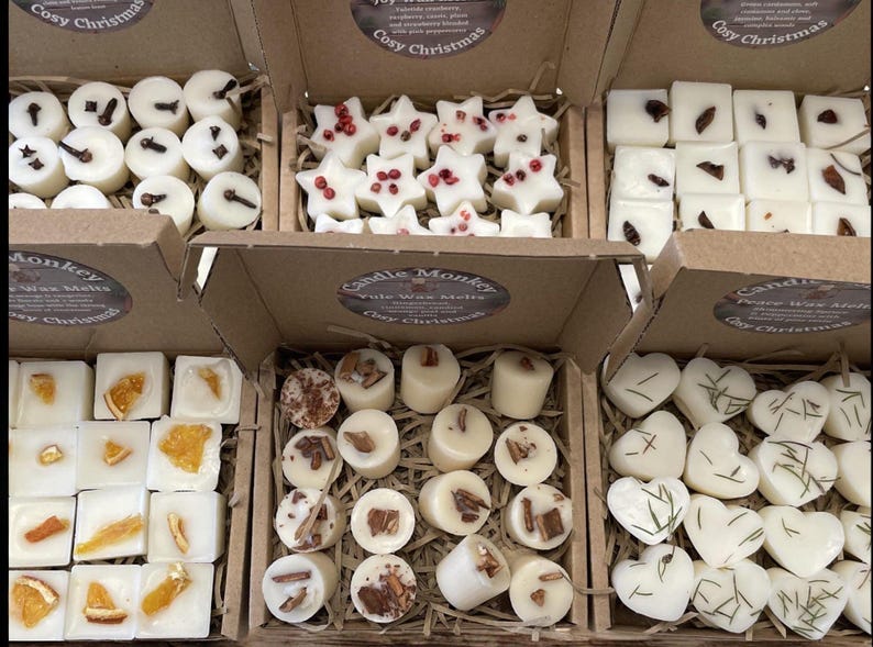 Cosy Christmas Soy Wax Melt Gift | Botanicals | Hand Made in My Kitchen | Vegan Stocking Filler | No Artificial Colours | Free Delivery