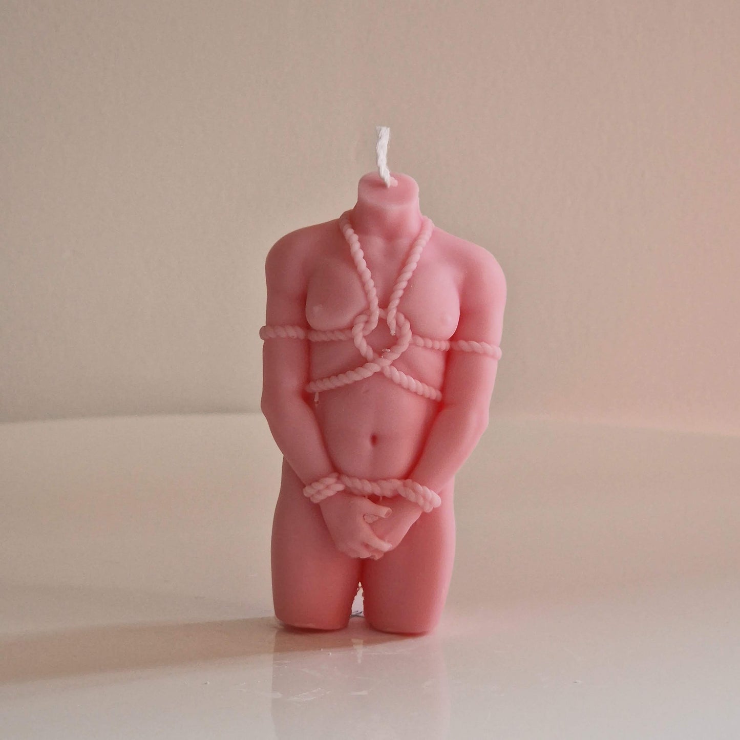 Beeswax Shibari God Bondage Man Hand Crafted Male Candle: 100 Scents, Natural Wick, Eco Packaging