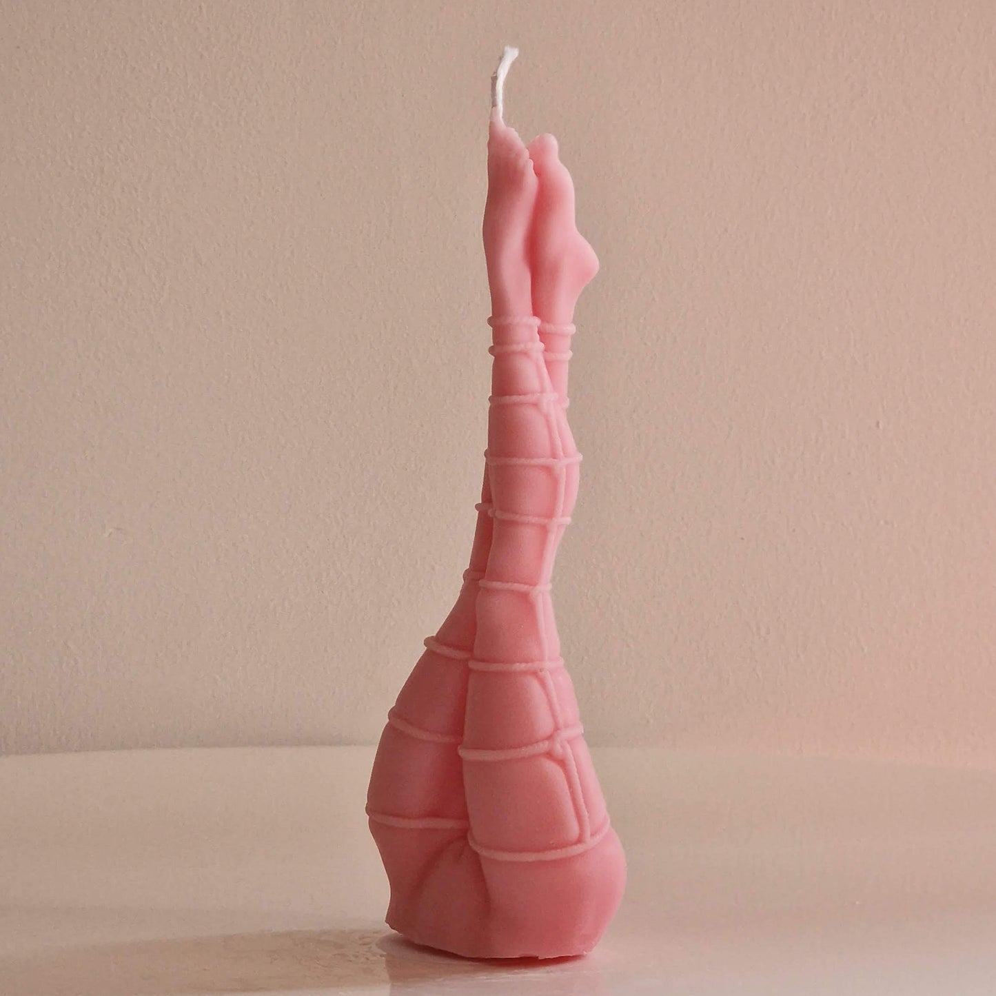 Hand Made Pink Body Curvy Shibari Goddess Sculpture legs Shapely Woman Shibari Romantic Candle Over 100 Fragrances Free UK Post