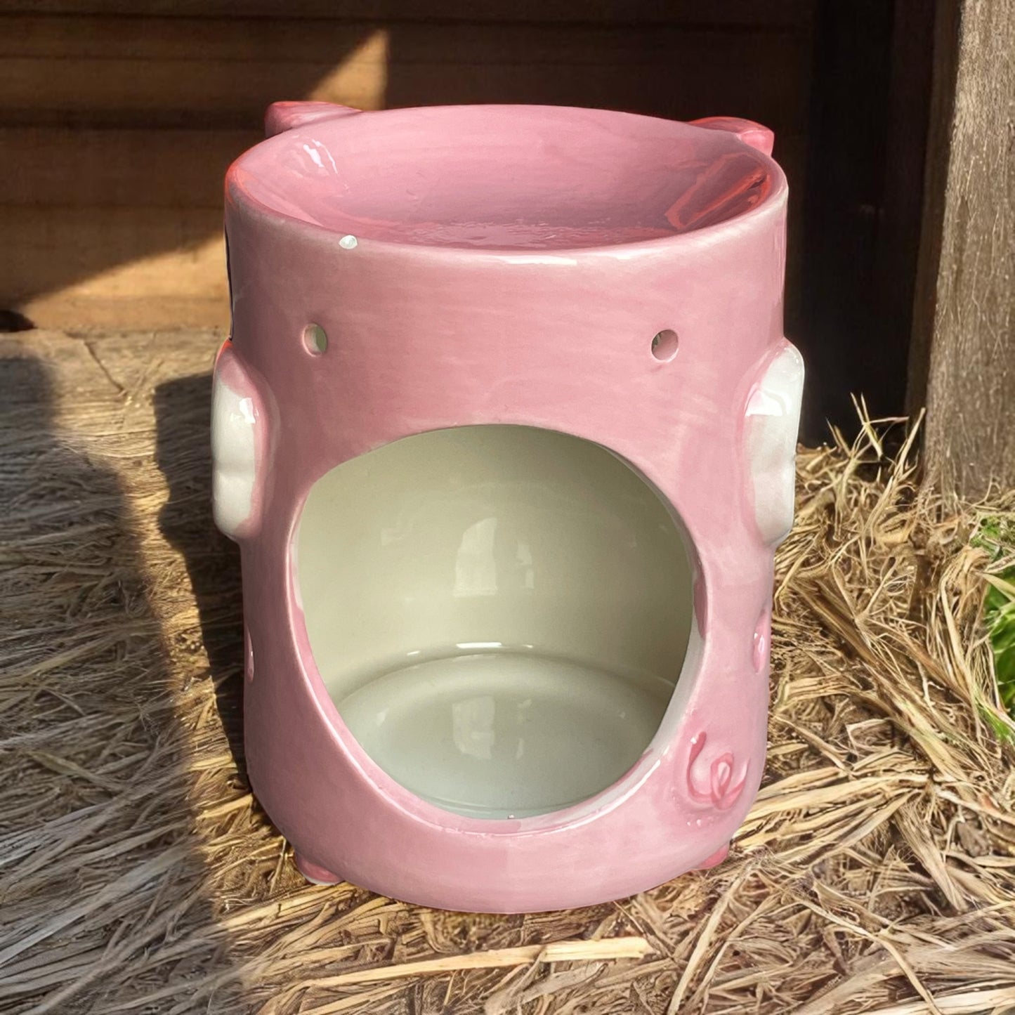 Pig Lover's Gift Set Piggy Wiggle Wax Melt Burner Wax Melts & Socks Birthday Hamper Free UK Post