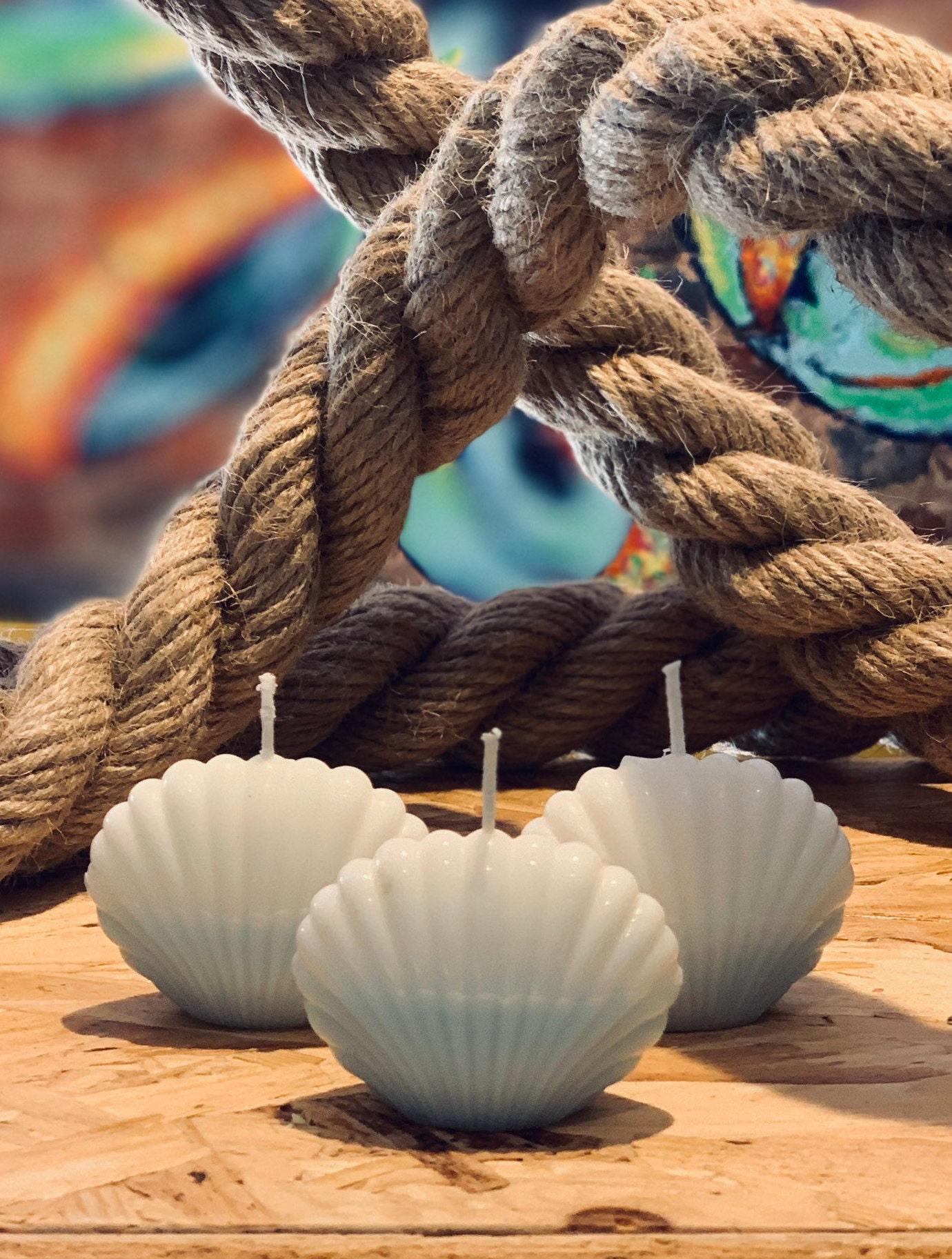 Handmade Two-Tone Trio Of Scallop Mermaid Vibes Sea Shells 3 Candles Pastel Pink, Blue, Lilac, Green Choice Of Scent Free UK Post