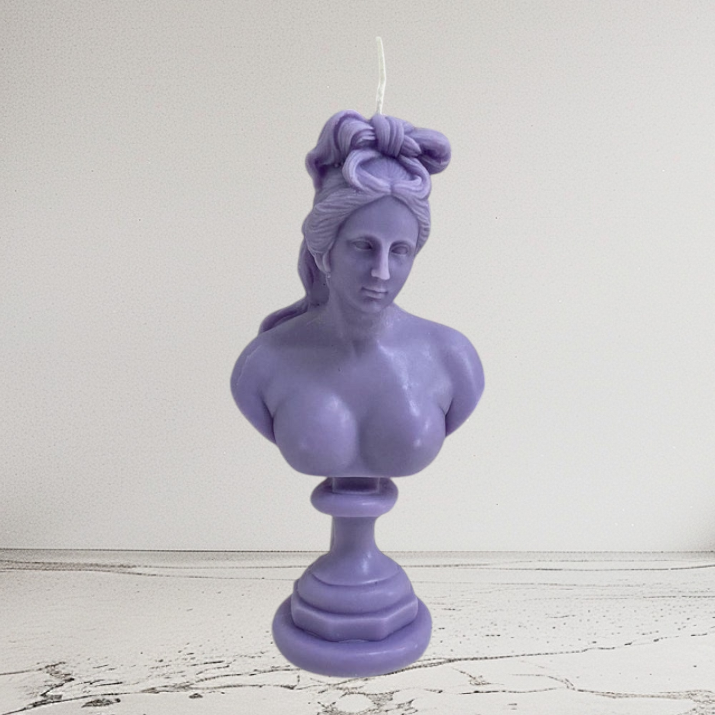 Hot Pink Greek Goddess of Love Aphrodite Bust Candle: Bespoke Scent, 14.5cm, Soy Blend, Natural Wick, Free UK Post