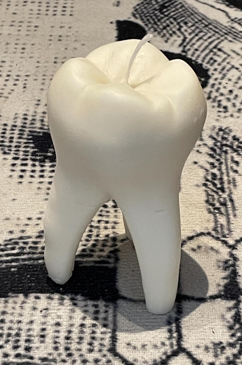 Tooth Extraction Nightmare Dentist Candle Gothic Teeth Choice Of Fragrances Handmade in Leicestershire Free UK Post