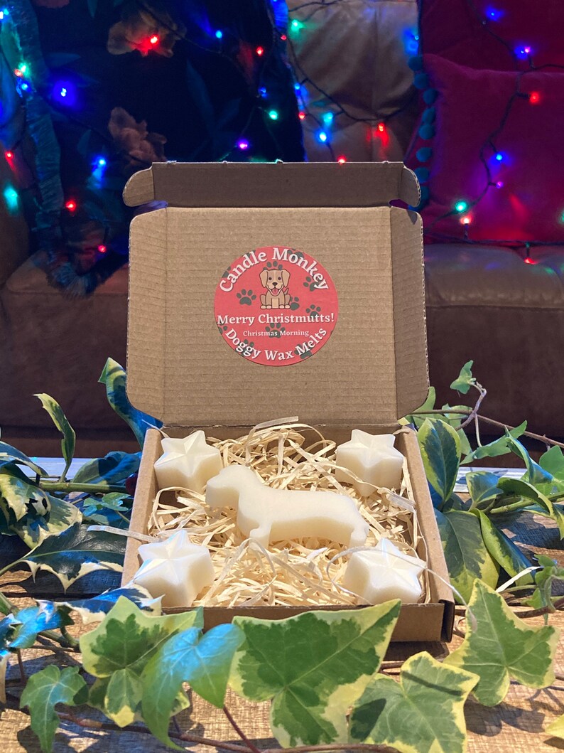Merry Christmutts! Dachshund Dogs Cute Doggy Christmas Festive Scented Wax Melts In Gift Box Free UK Post