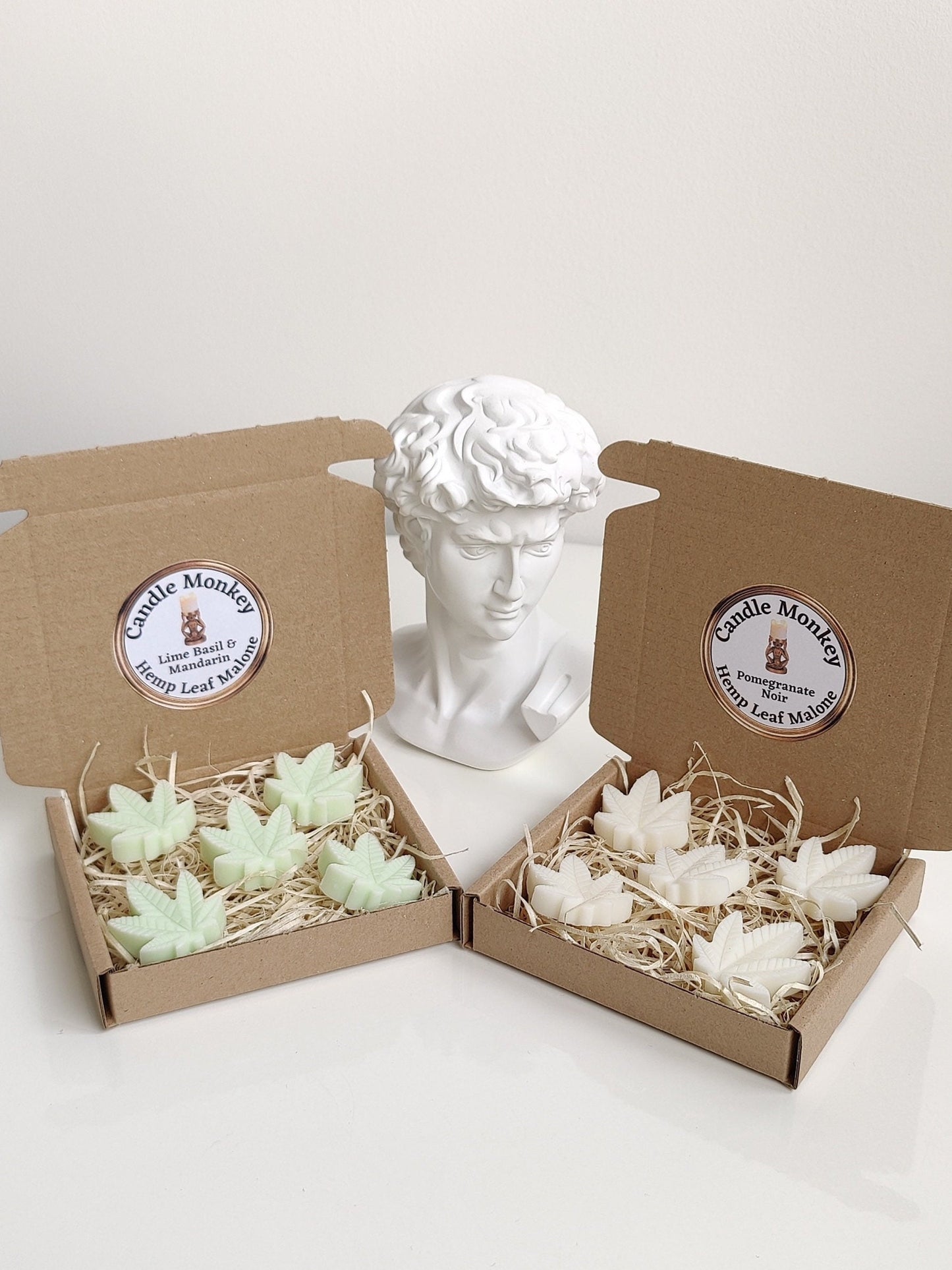 Hemp Leaf Malone Wax Melts Pomegranate Noir, Orange Blossom, Pear & Freesia, Amber, Wood Sage Sea Salt, Lime Basil Mandarin Free UK Post