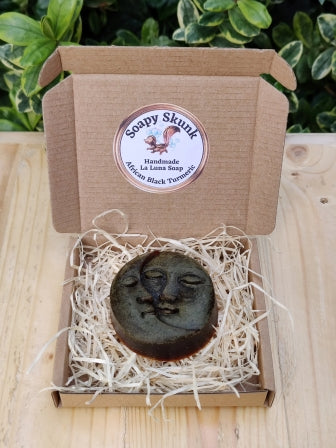 African Black Turmeric Handmade La Luna Sun & Moon SLS MPG and Paraben Free Skin Kind Soap Free Post To UK