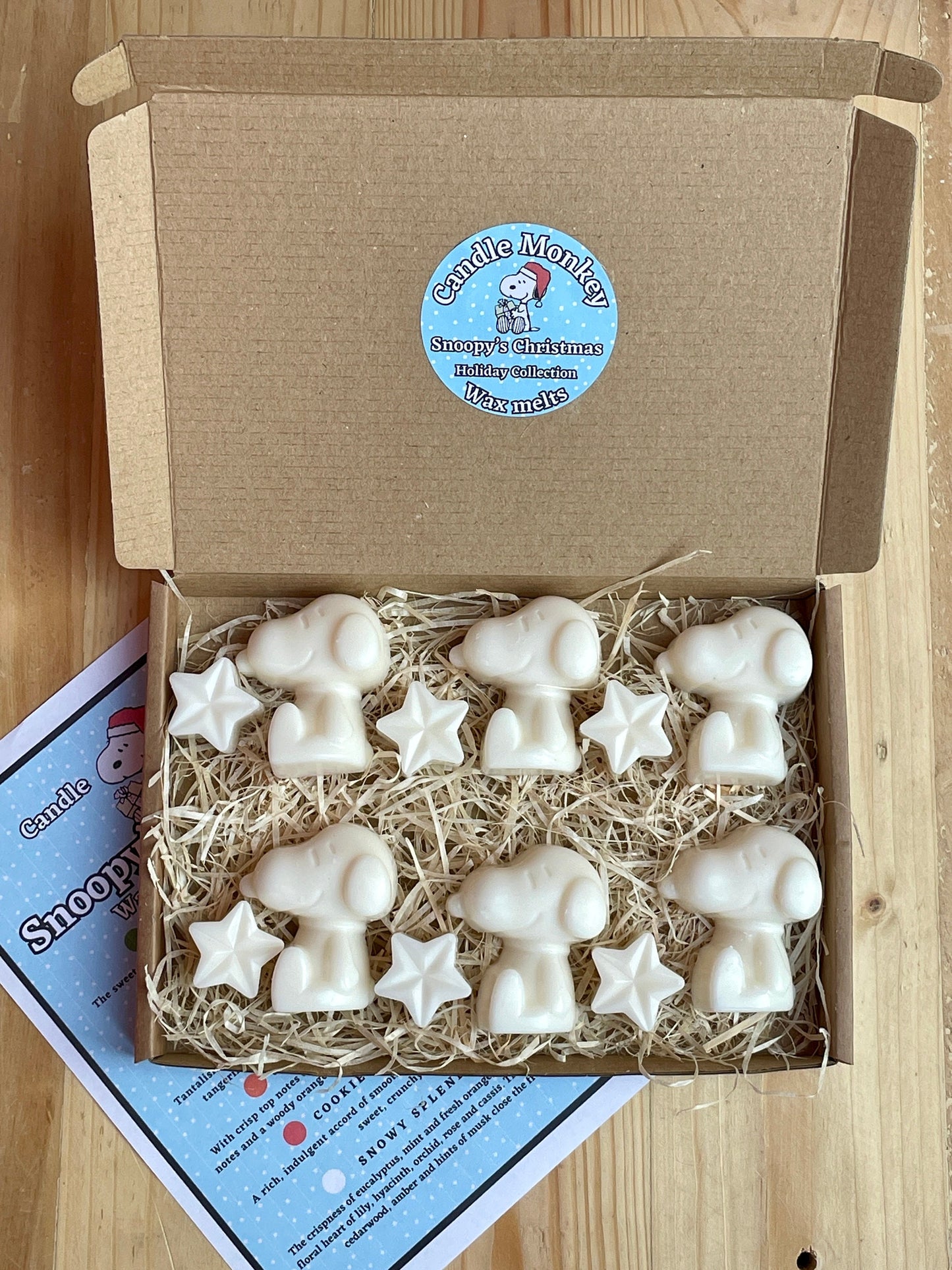 Homemade Snoopy's Christmas Wax Melts Collection in Gift Box Free UK Post