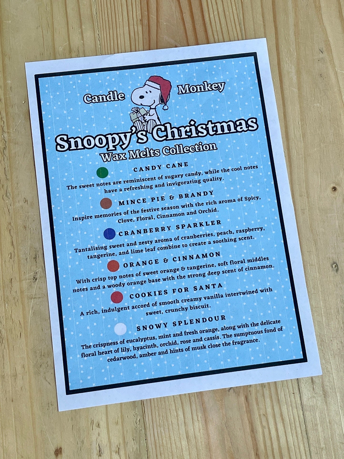 Homemade Snoopy's Christmas Wax Melts Collection in Gift Box Free UK Post