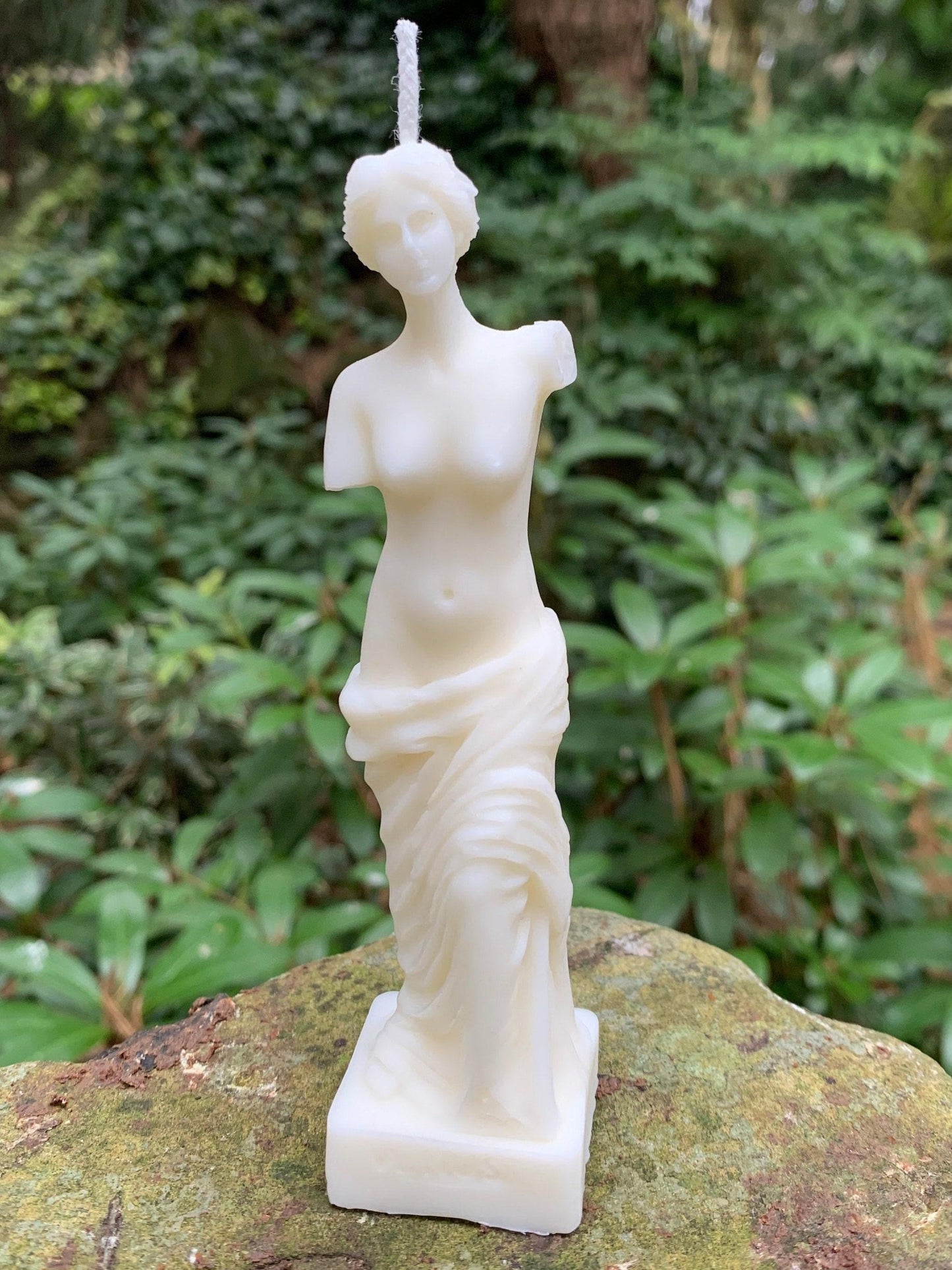 Black Venus De Milo Roman Goddess Hand Crafted Candle: 100 Scents, Soy Blend, Natural Cotton Wick. Free UK Postage.