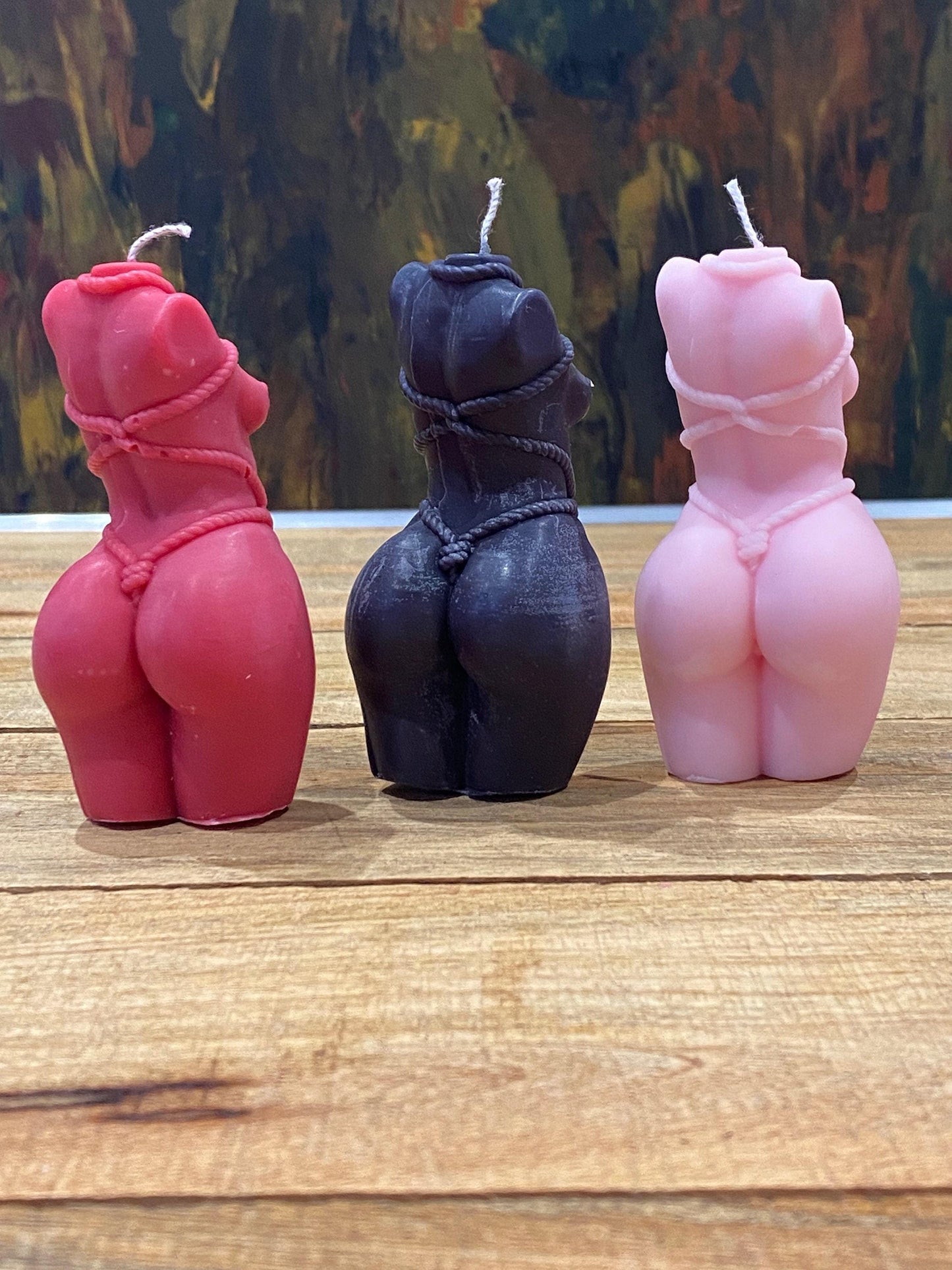 Bondage Shibari Goddess Candle: Any Colour You Crave, 100 Seductive Scents, Soy/Beeswax, Natural Wick, Eco Packaging.