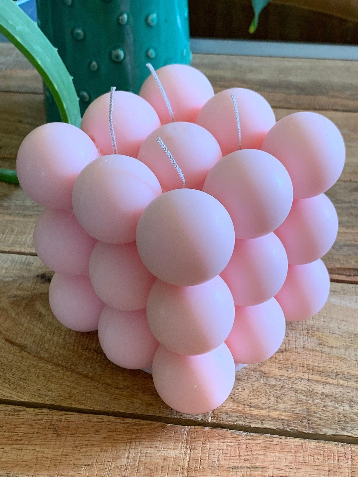 Hand Made Super Size Bubble Huge 12cm Cube Soy Blend Table Centre Statement Candle Free Post To UK