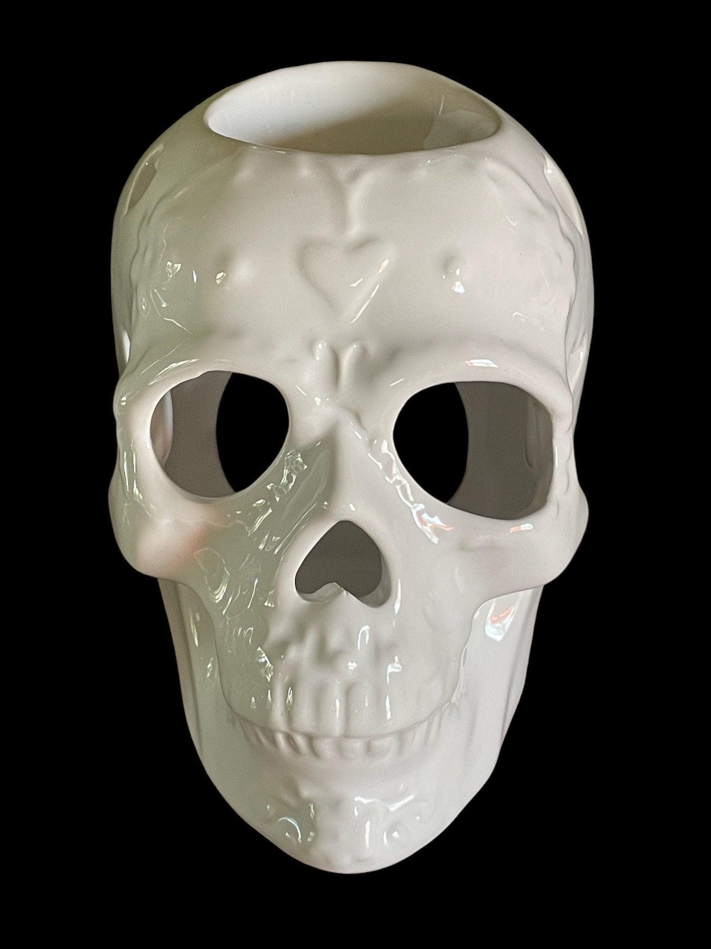 Large White Skull Wax Melt Burner Free Postage to UK