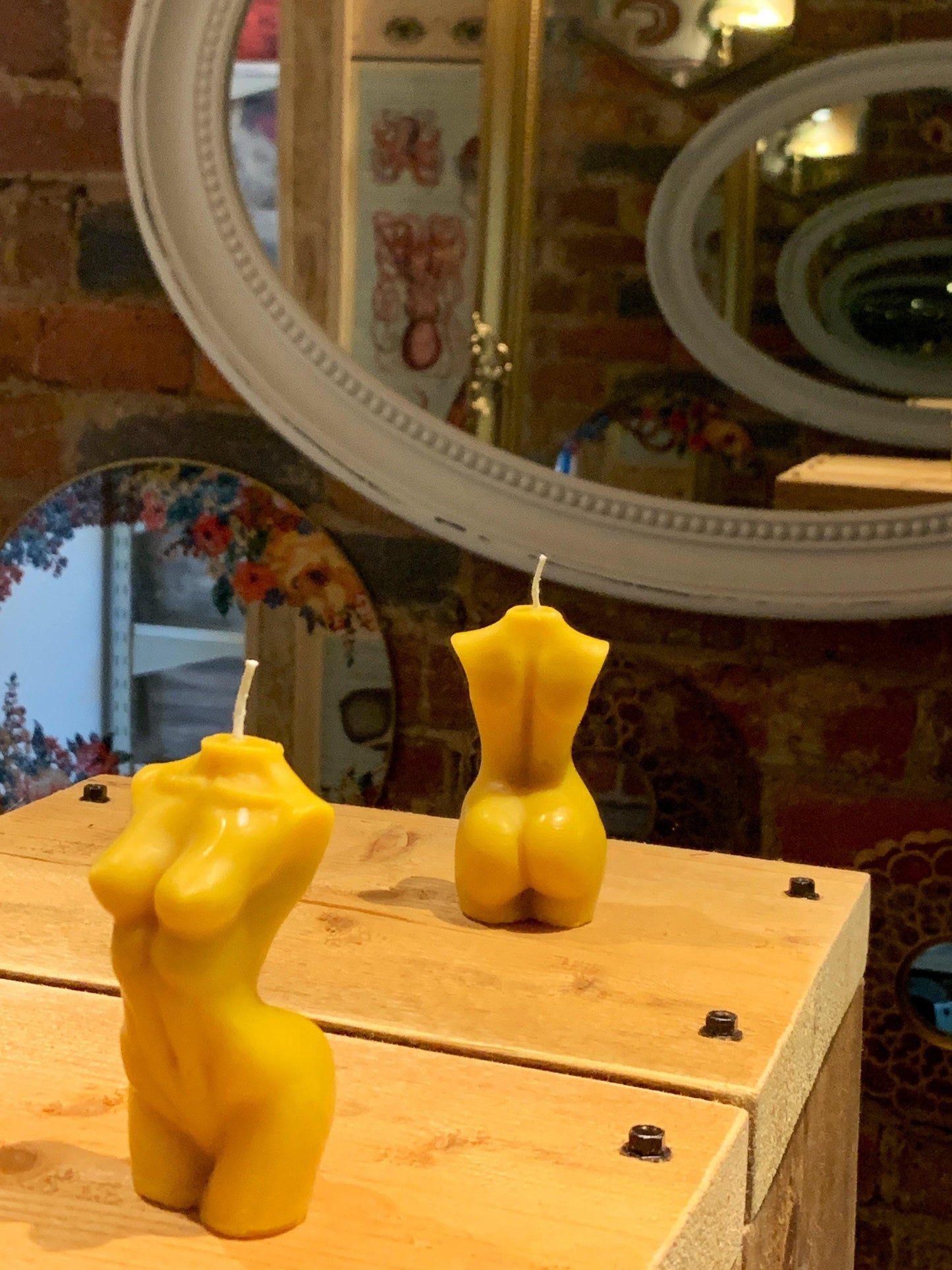 Hand Made Aphrodite Body Torso Female Art Sculpture Large Apple Bottom Booty Beeswax Candle Essential Oil Or Fragrance Free UK Post