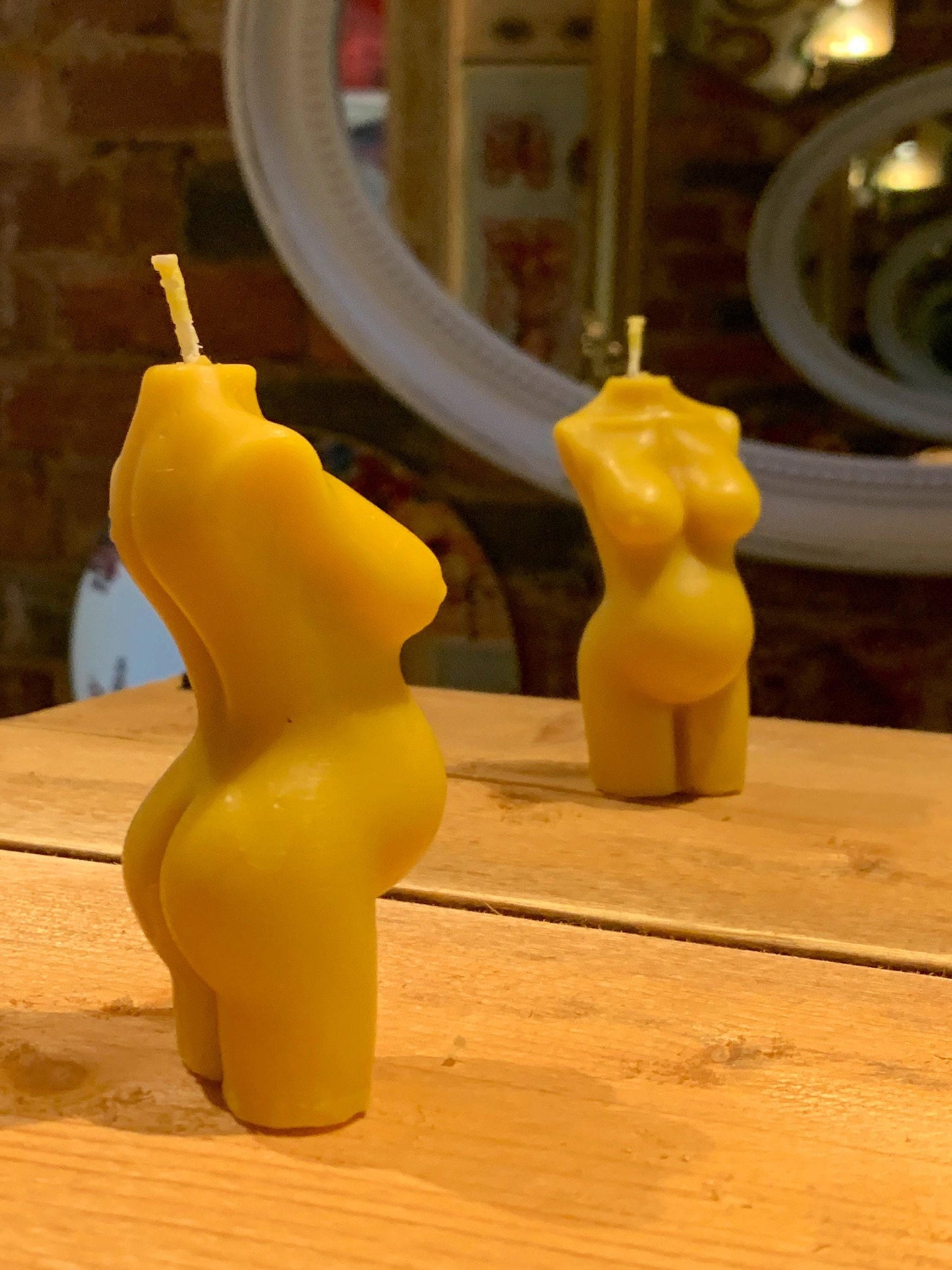 Pregnancy Torso Female Body Art Sculpture 100% Beeswax Candle Essential Oil OR Fragrance Free UK Post