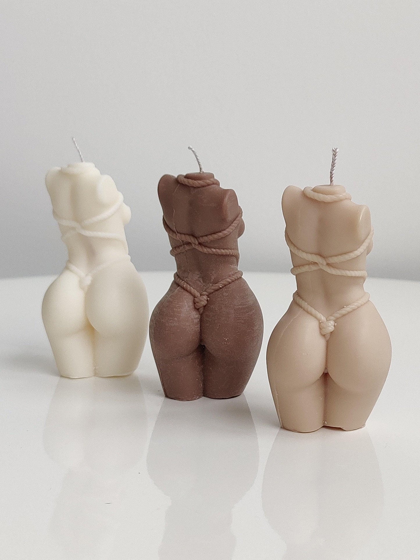 Bondage Shibari Goddess Candle: Any Colour You Crave, 100 Seductive Scents, Soy/Beeswax, Natural Wick, Eco Packaging.