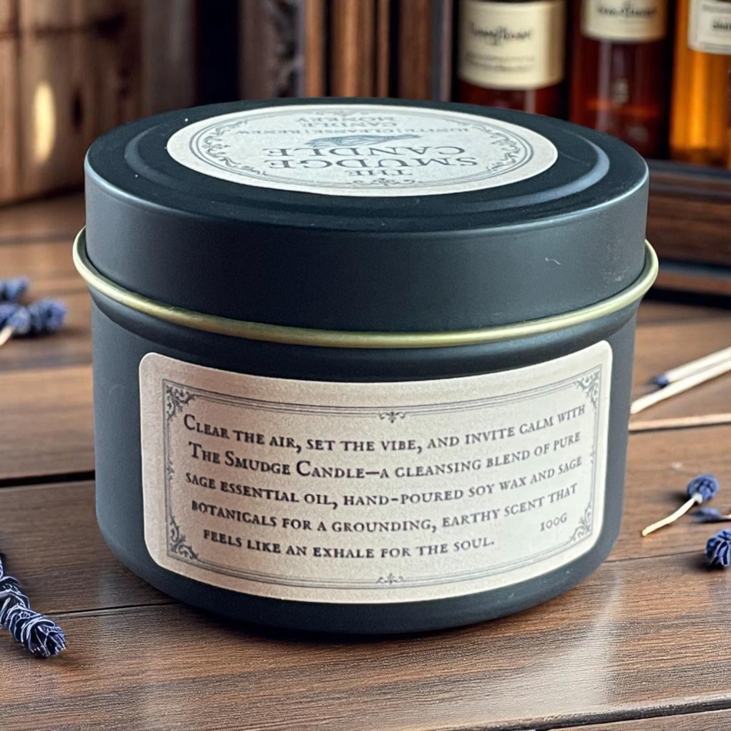 The Smudge Candle – Sage Essential Oils, Soy Wax & Botanicals Cleanse and Calm Your Space with a Natural, Smoke-Free Ritual Free UK Post
