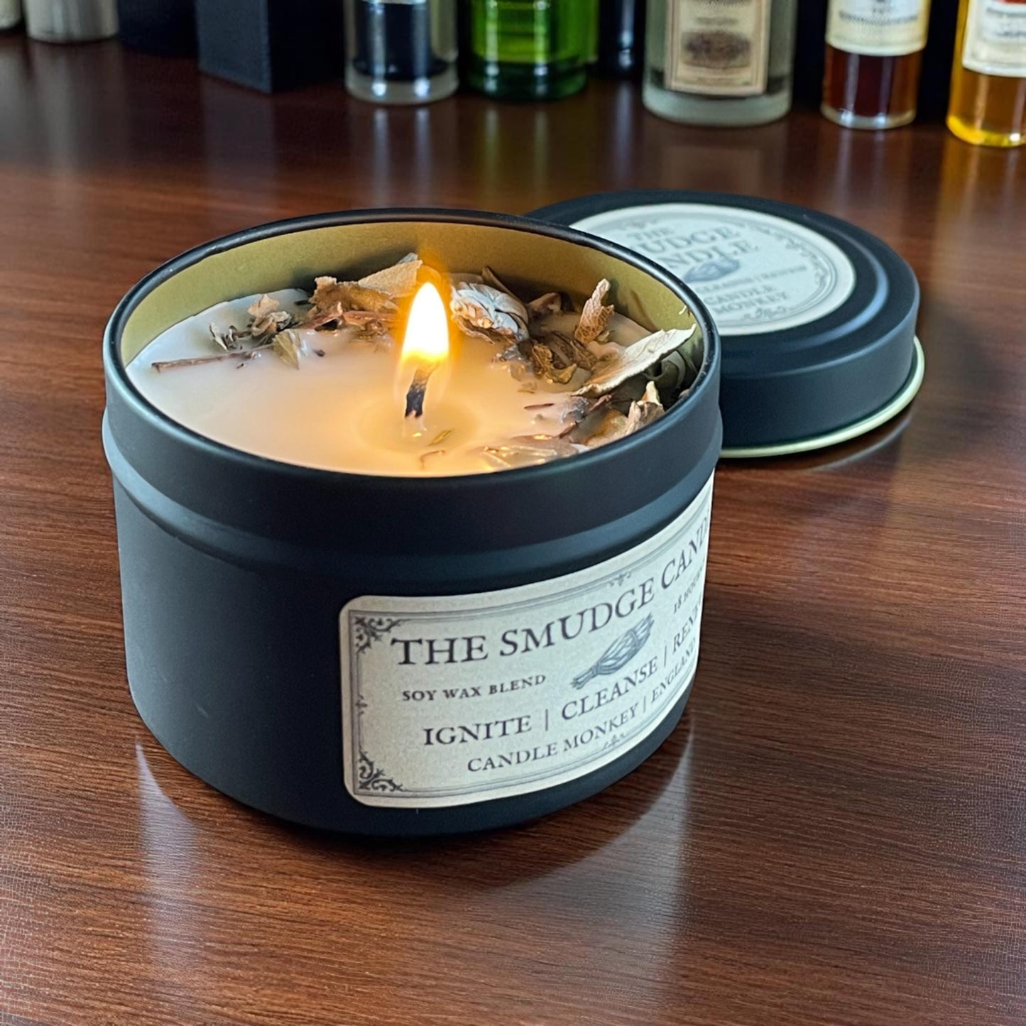 The Smudge Candle – Sage Essential Oils, Soy Wax & Botanicals Cleanse and Calm Your Space with a Natural, Smoke-Free Ritual Free UK Post