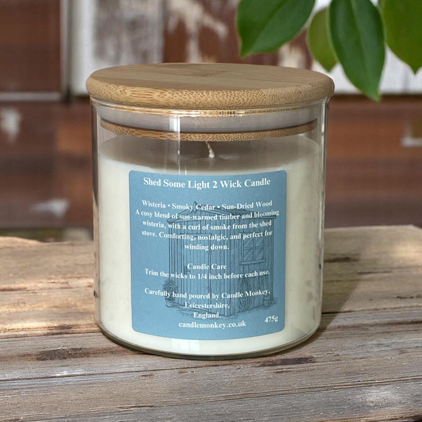 Gardeners Allotment Gift | Personalised Candle Shed Some Light | Old Thymer | Glow Wild | Lavender and Lettuce 40-Hour | 475g