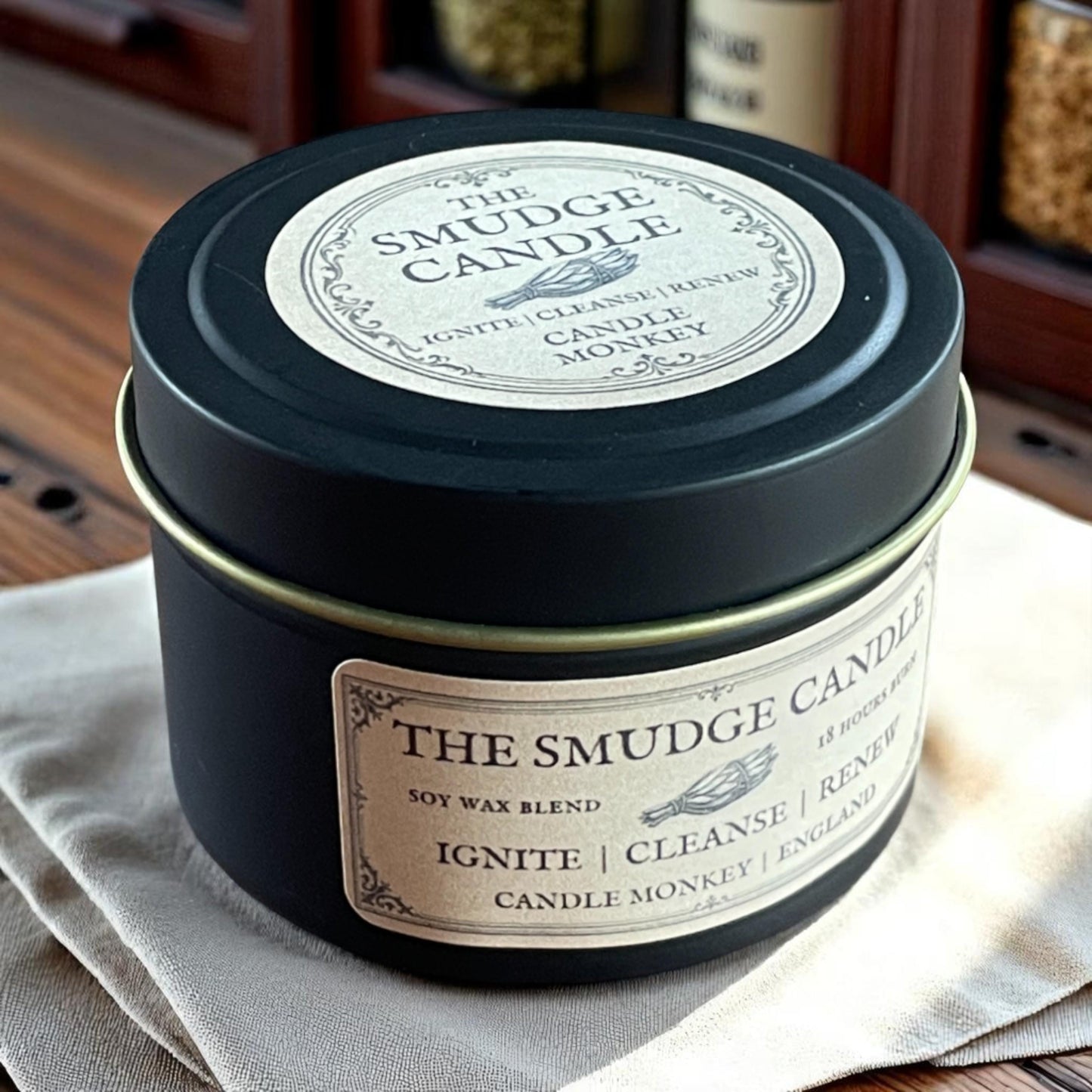 The Smudge Candle – Sage Essential Oils, Soy Wax & Botanicals Cleanse and Calm Your Space with a Natural, Smoke-Free Ritual Free UK Post