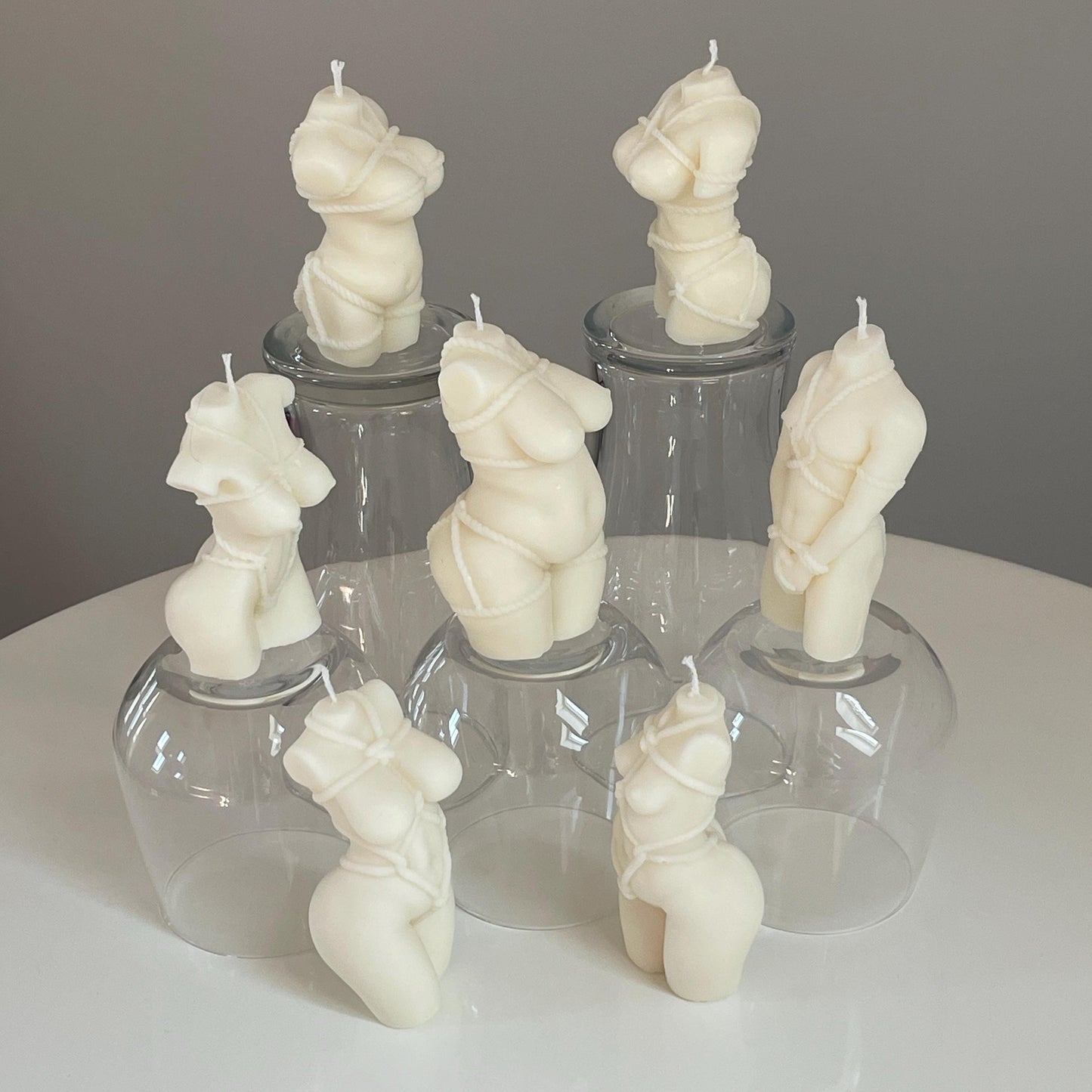 Shibari Bondage God / Goddess Sensual Candle – Ivory White | Handmade in Leicestershire | Choose Your Fragrance | Free UK Delivery