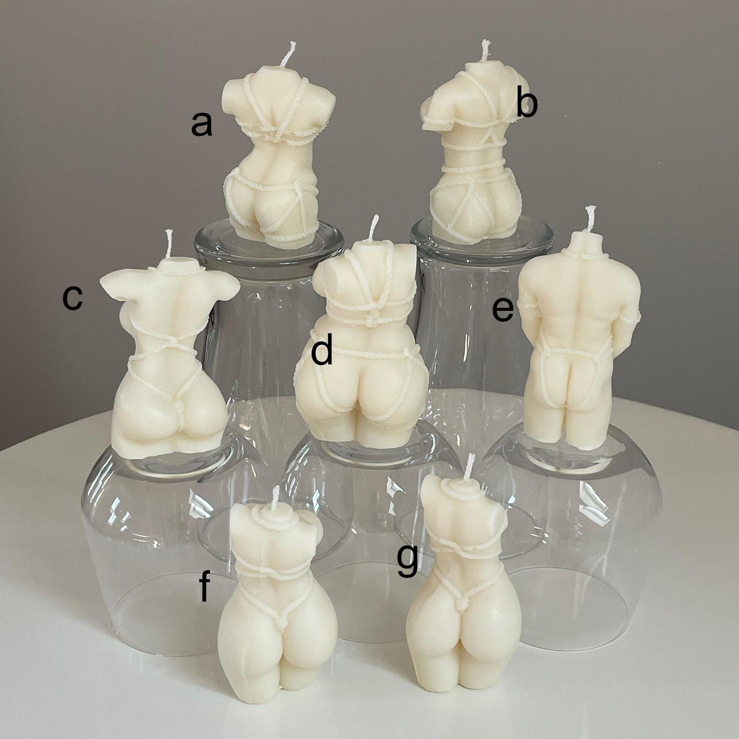 Shibari Bondage God / Goddess Sensual Candle – Ivory White | Handmade in Leicestershire | Choose Your Fragrance | Free UK Delivery