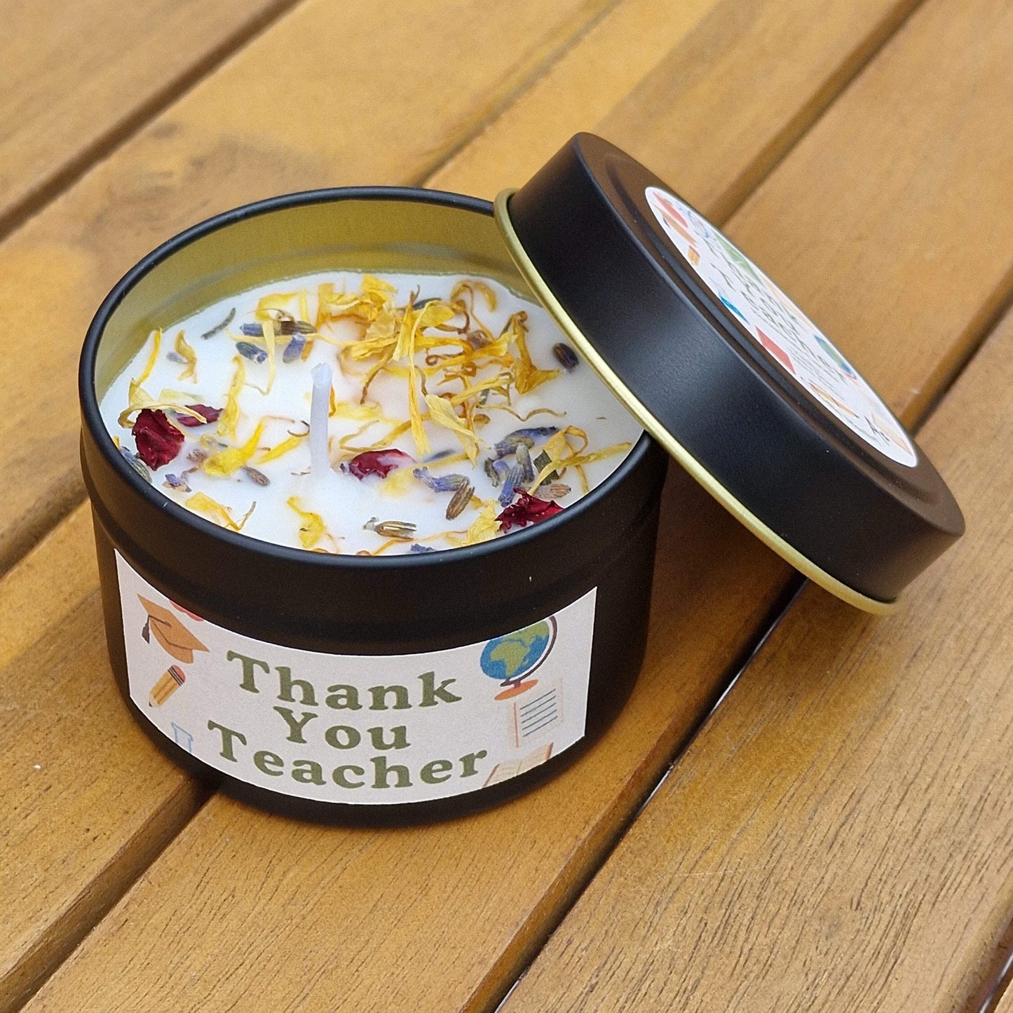 Thank You Teacher Gift • Vanilla Tonka Amber Candle • End of Term Gift for Teacher • Handmade • Teacher Appreciation Free UK Post