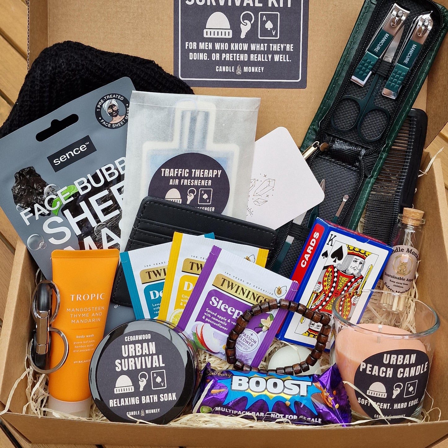 Urban Survival Kit for Men – Grooming, Relaxation & Lifestyle Gift Box Hamper Free UK Delivery