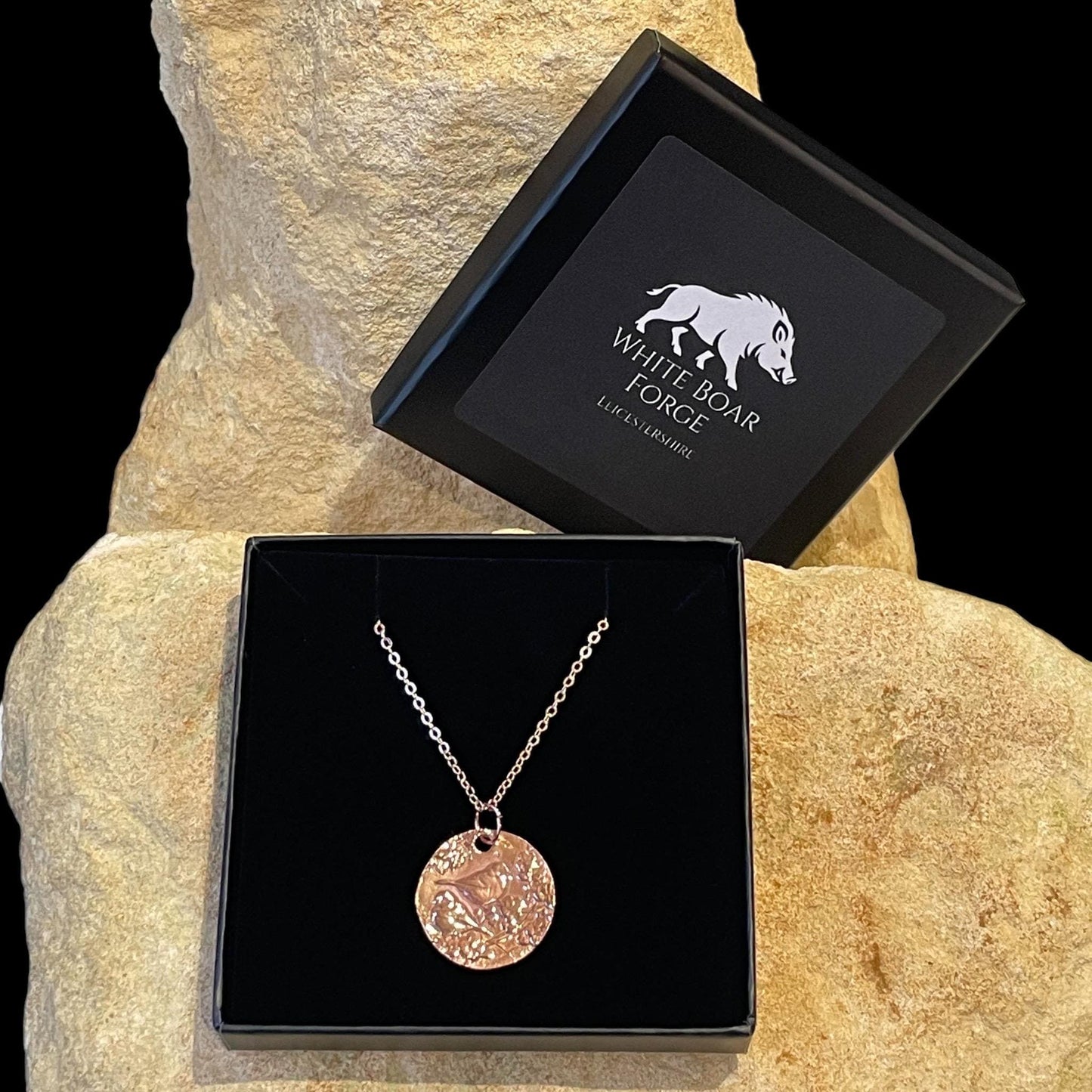 White Boar Forge Blue Tit Pendant Birdwatcher Garden Birds Made in Pure Copper Necklace Free UK Postage