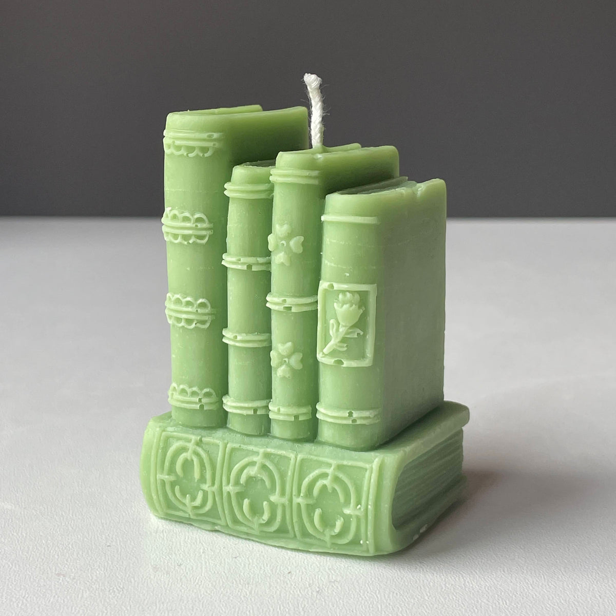 Mini Book Stack Candle | Literary Décor | Wax Sculpture Handmade in Leicestershire Free Post To UK