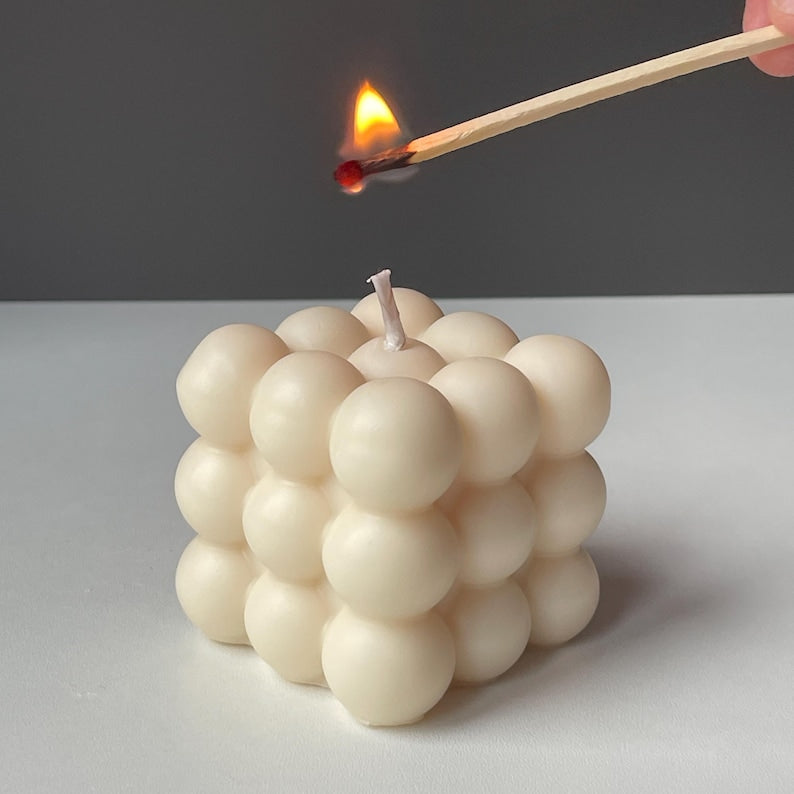 Minimal Sculptural Candle Set | Bubble, Knot & Ribbed Pillar