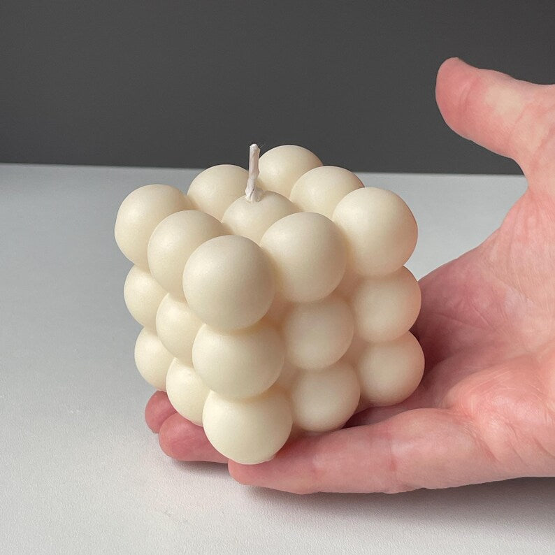 Minimal Sculptural Candle Set | Bubble, Knot & Ribbed Pillar