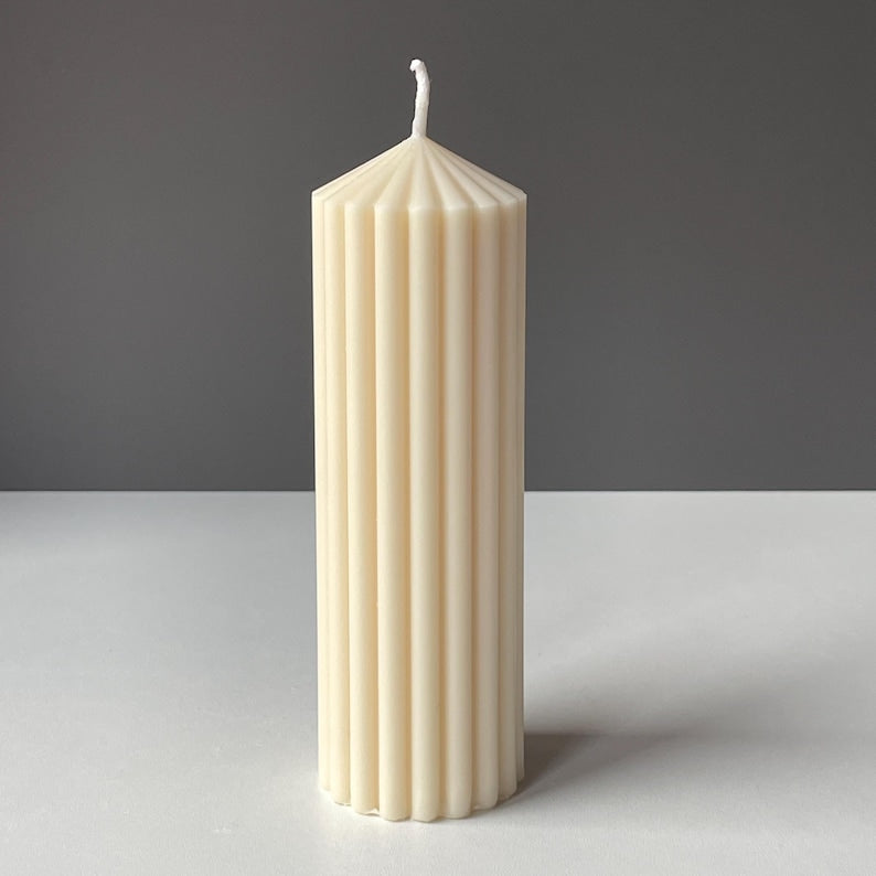 Minimal Sculptural Candle Set | Bubble, Knot & Ribbed Pillar