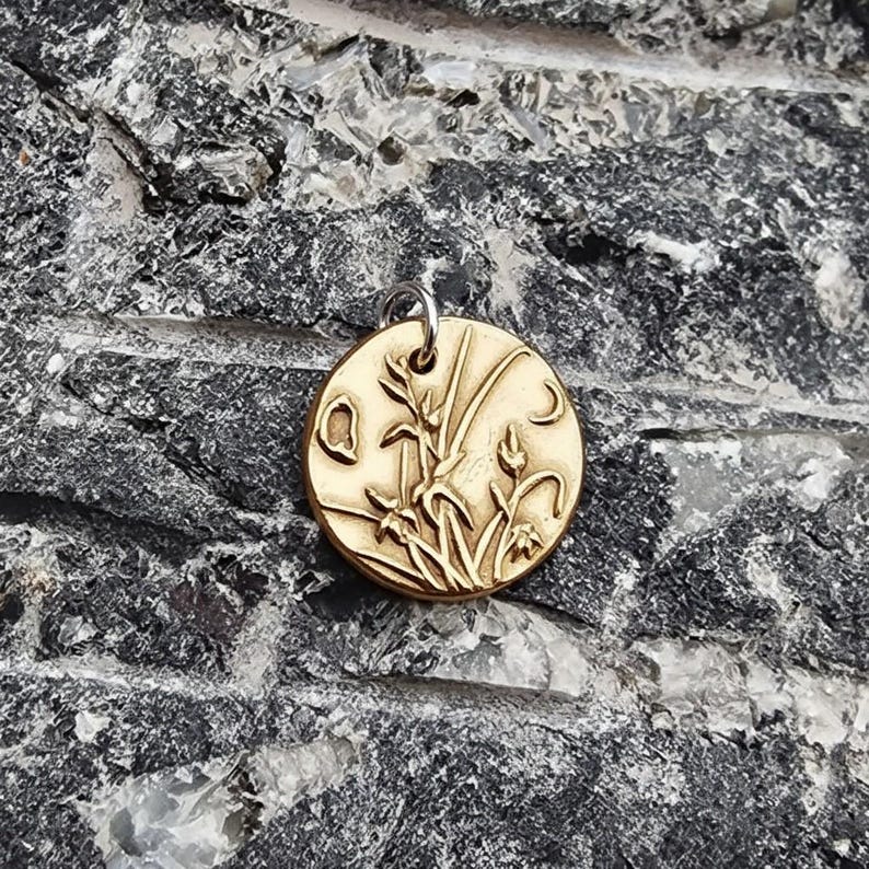 Moonlit Meadow Copper, Sterling Silver Or Bronze Pendant – Handmade Botanical Flower Necklace, Nature-Inspired Jewellery Gift