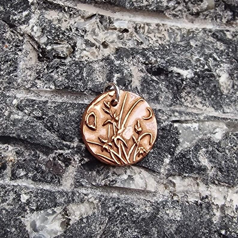 Moonlit Meadow Copper, Sterling Silver Or Bronze Pendant – Handmade Botanical Flower Necklace, Nature-Inspired Jewellery Gift